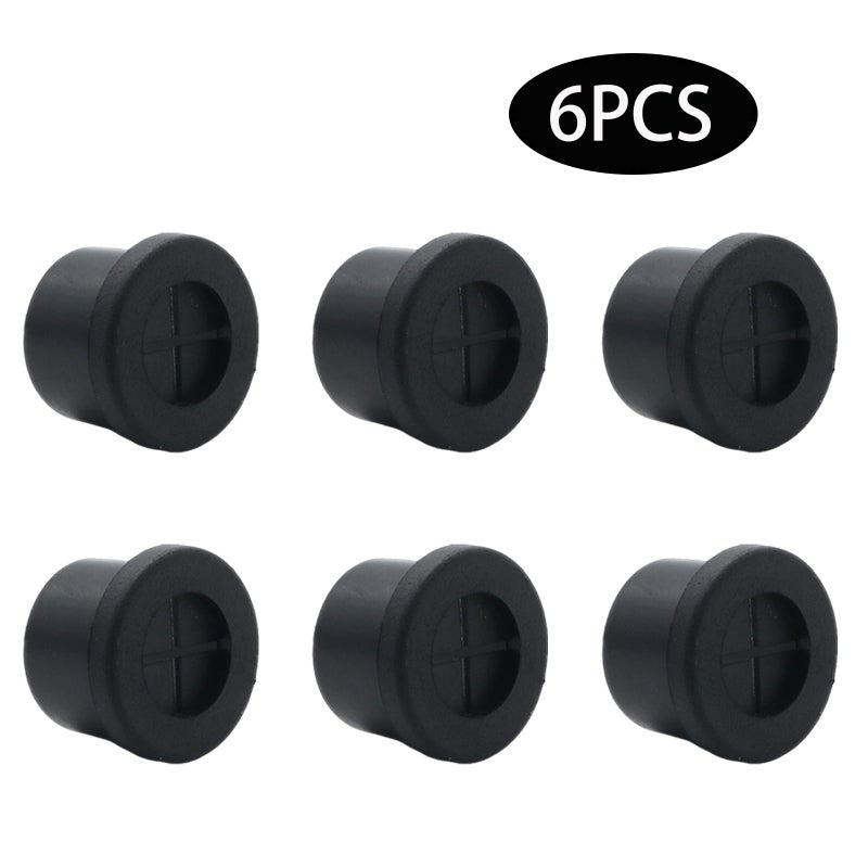 Adyoney 6 Pcs 14mm / 9/16 Inch Black Cable Cord Grommets, Rubber Desk Grommets for Table Computer Desk Wire Organizer TV Console and Other Furnitures Cover - Image 3